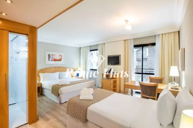 Foto do imóvel Flat disponível para venda no TRYP Higienópolis Hotel, com 32m², 1 dormitório e 1 vaga de garagem em Rua Maranhão