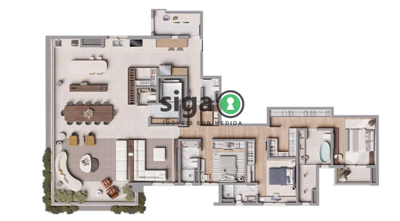 Imagem Apartamento à venda no Itaim Bibi de 243 m² com 4 suítes e 4 vagas em São Paulo