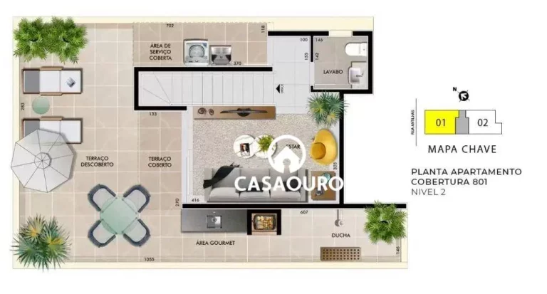 Imagem Cobertura com 2 quartos à venda, 128 m² - Sion - Belo Horizonte/MG