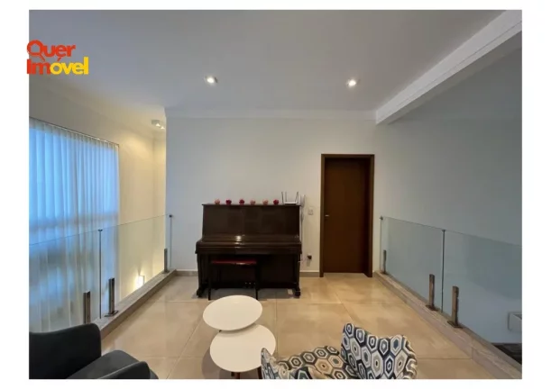 Imagem Luxuosa Casa em Condomínio à Venda em Ribeirão Preto-SP, Jardim Cybelli: 4 Quartos, 4 Suítes, 1 Sala, 5 Banheiros, 4 Vagas, 266,10 m².