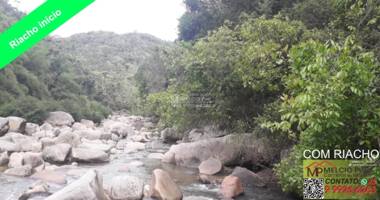 Imagem Sítio a VENDA, com casa a beira de riacho, em Nova Trento Distância da cidade de 13Km, de fácil acesso. De área com 5.000m² com escritura,
