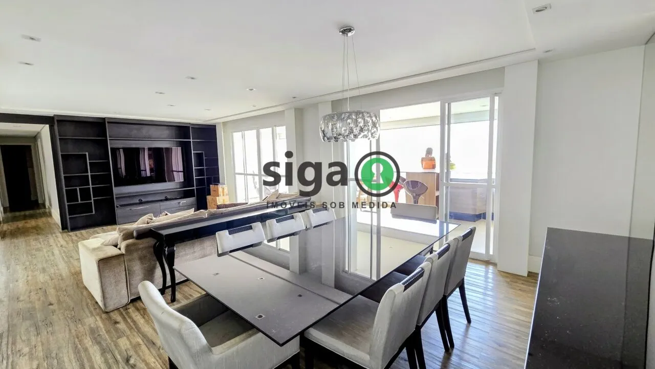 Foto do imóvel Apartamento alto padrão de 223 m2 para locação, mobiliado, com 4 quartos e 4 vagas na Vila Andrade