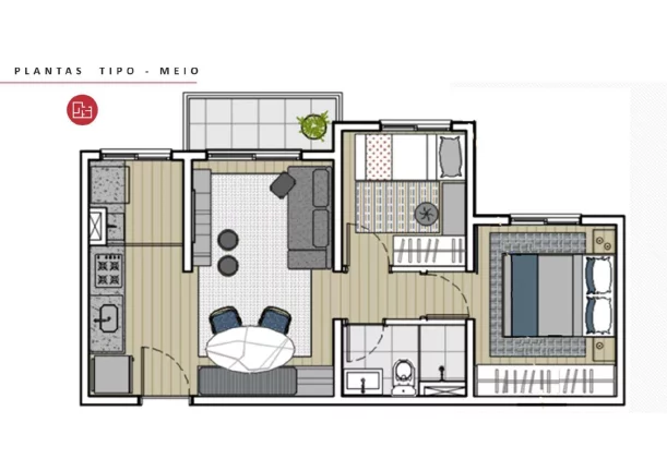 Imagem Vila Água Funda | 2 dormitórios | sacada | vaga | 40m² | Amplo lazer com piscina