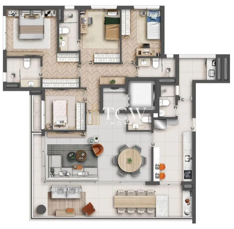 Imagem Apartamento à Venda | 166 m² | Brooklin, São Paulo/SP