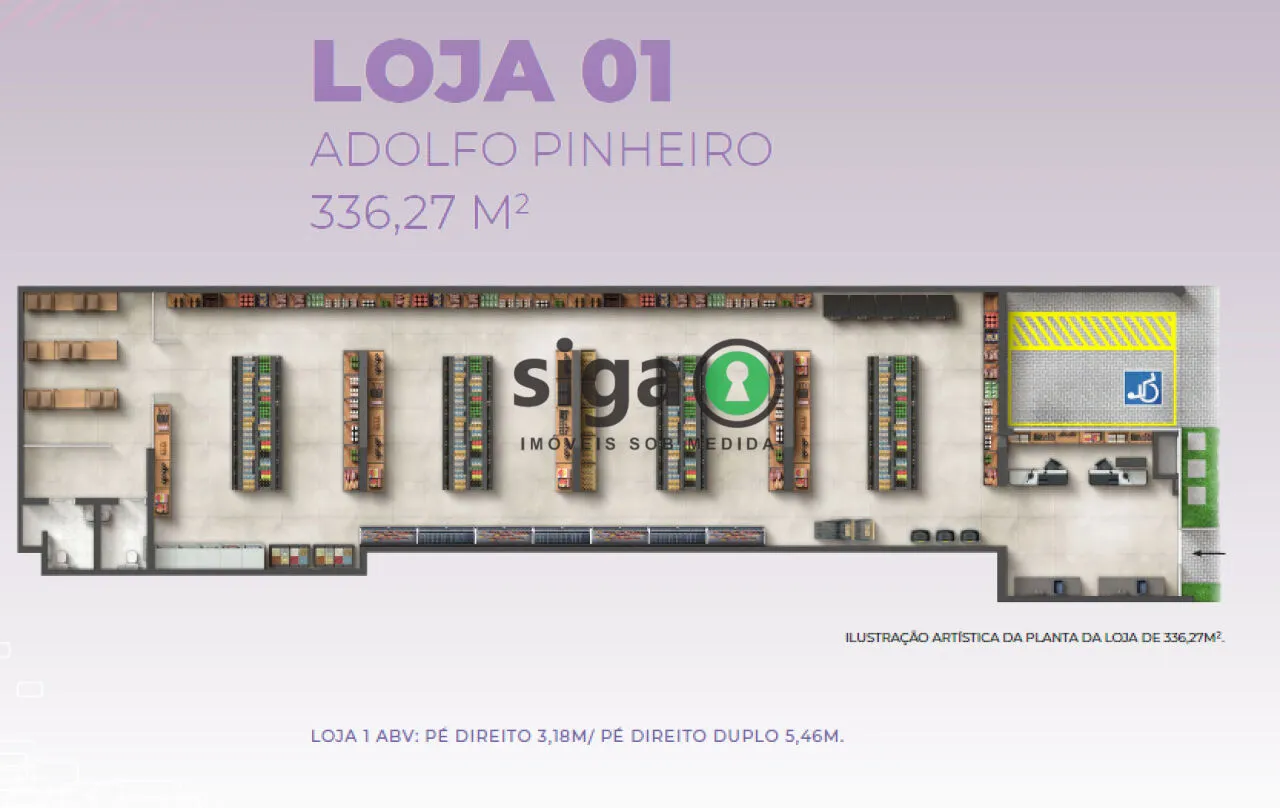 Imagem Loja Comercial 336 m² ao lado do metrô da linha Lilás l Oportunidade Incrível
