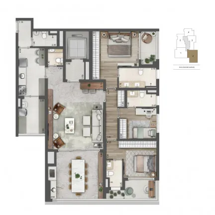 Imagem Apartamento com 3 Quartos à Venda, 136 m² em Jardim das Acácias - São Paulo