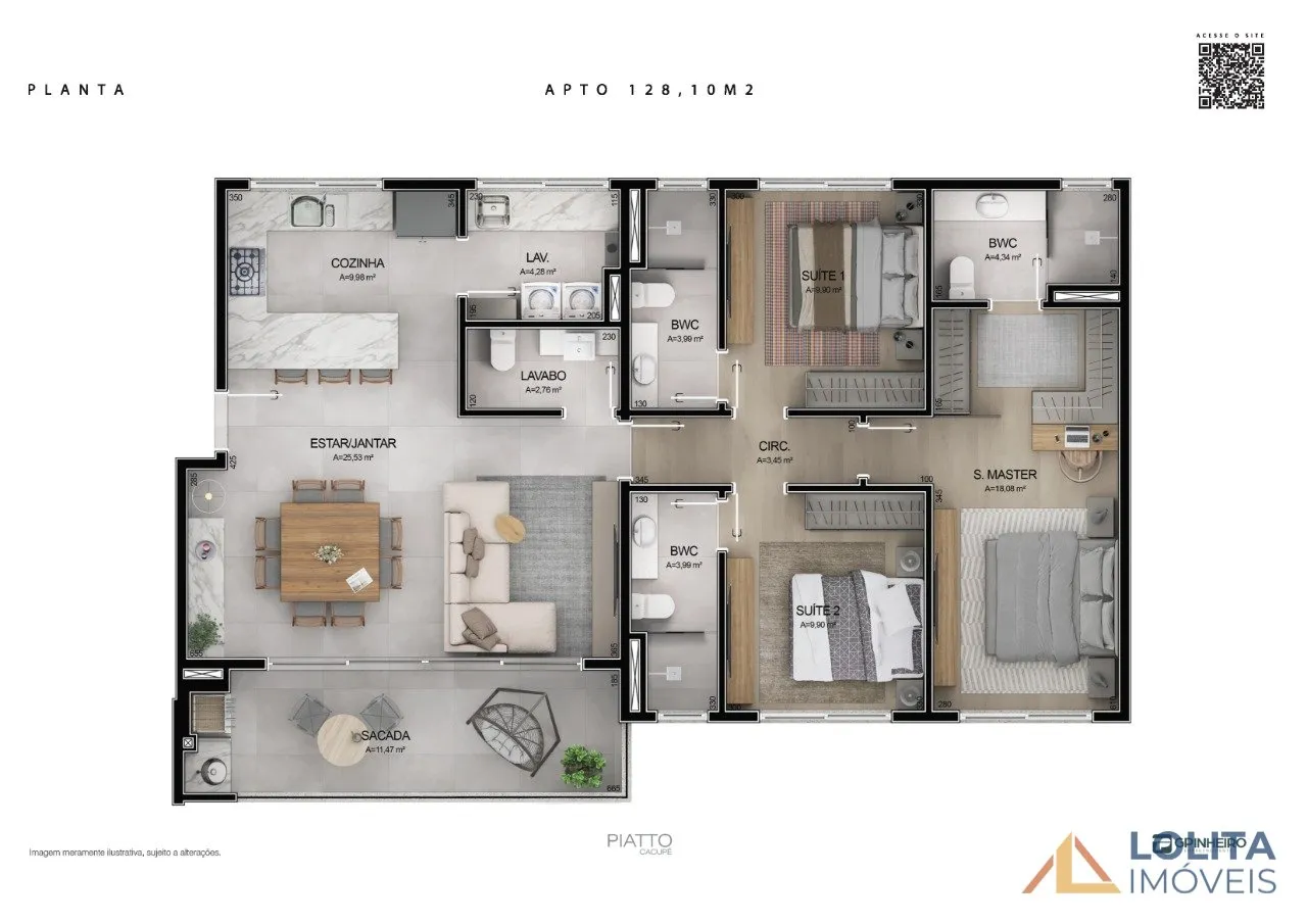 Imagem Lançamento de apartamentos próximo a Orla do Bairro Cacupé em Florianópolis/SC.