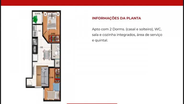 Imagem Apartamento com 2 Quartos à Venda, 3 m² em Jardim Nordeste - São Paulo