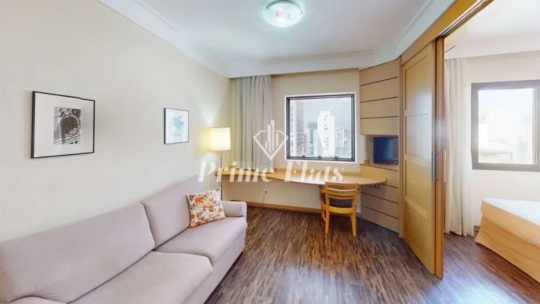 Foto do imóvel Flat disponível para venda no Green Place Ibirapuera, com 35m², 1 dormitório e 1 vaga em Rua Doutor Diogo de Faria