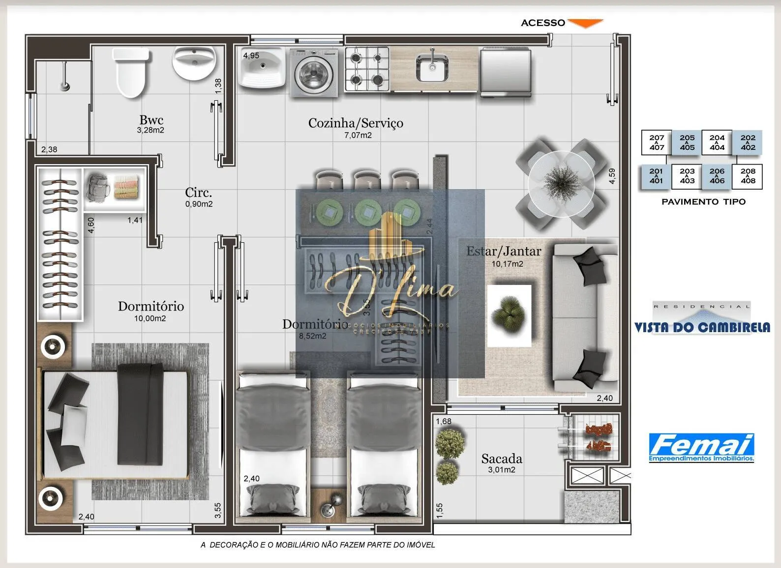 Imagem Residencial Vista do Cambirela, apartamento a venda 2 quartos Nova Palhoça.