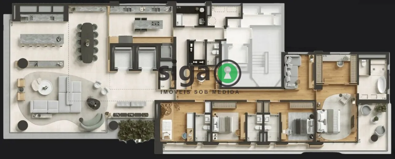 Imagem Apartamento à venda no Alto de Pinheiros com 4 suítes e 4 vagas em São Paulo