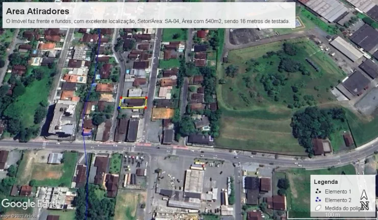 Imagem Vendo Terreno, edificado com uma alvenaria bairro Atiradores