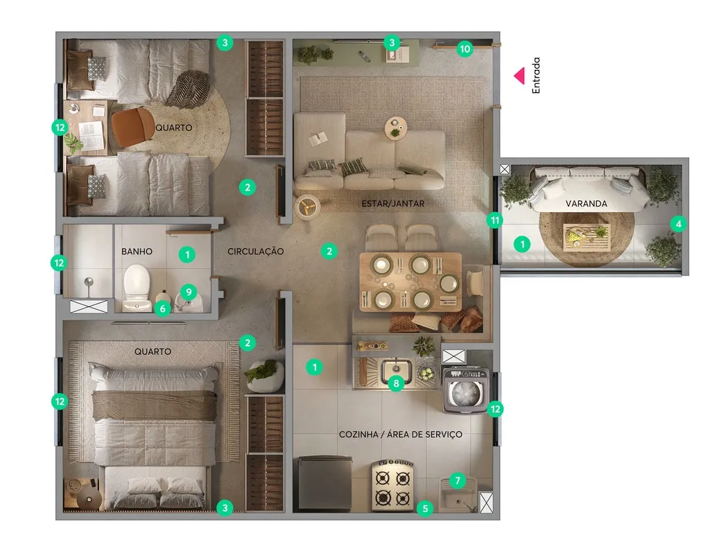 Imagem Apartamento 2 quartos no Condomínio Vistabela Residence, Vargem Grande Paulista/SP!