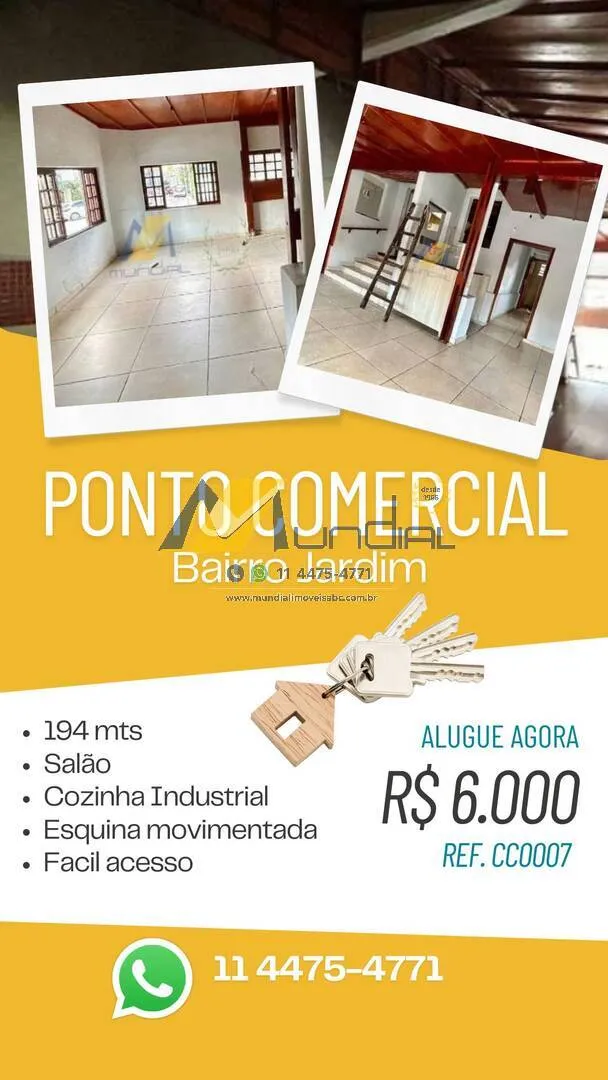 Imagem Casa Comercial para Alugar com 194m²!!!