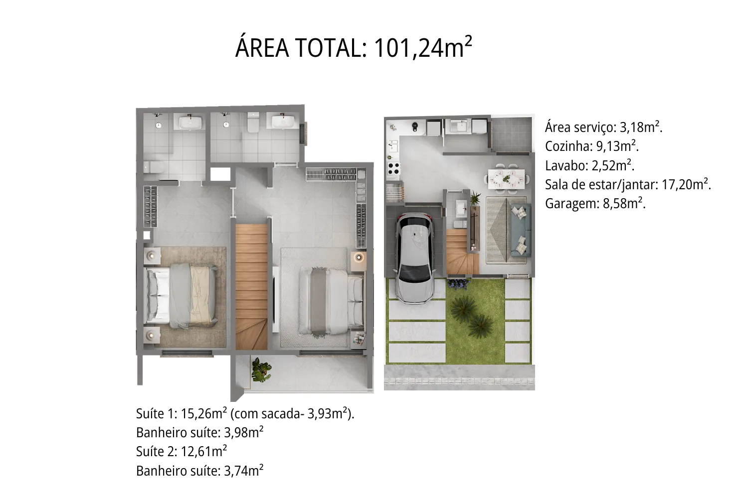 Imagem Duplex à venda em Torres, Igra Sul, com 2 quartos, 101.24m2