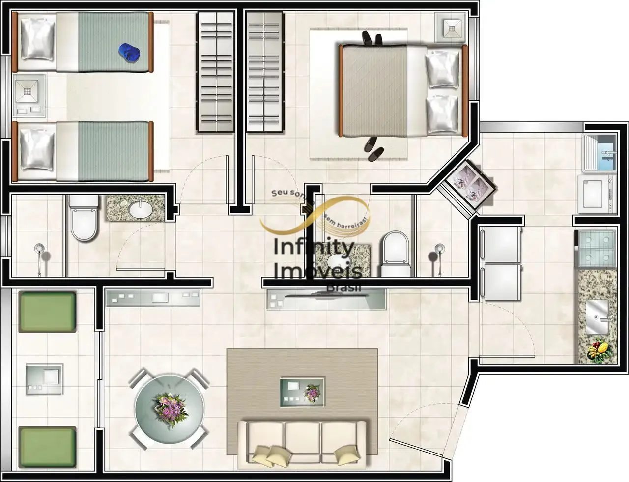 Imagem Los Angeles - Apartamento à venda no bairro João Pinheiro - Belo Horizonte/MG