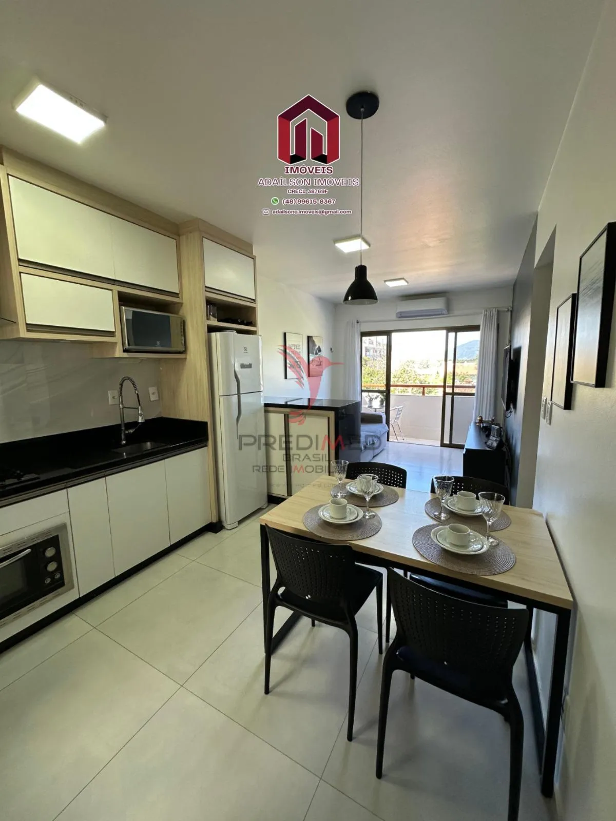 Imagem Apartamento Praia à venda, 2 quartos sendo,1vagas, sacada, todo mobiliado Florianópolis SC