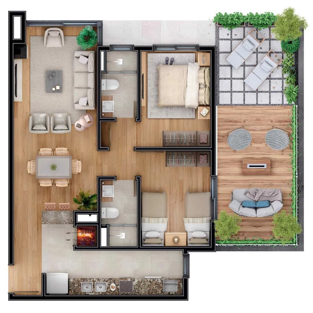 Imagem Apartamento à venda em Gramado, Carniel, com 2 quartos, 84.94m2