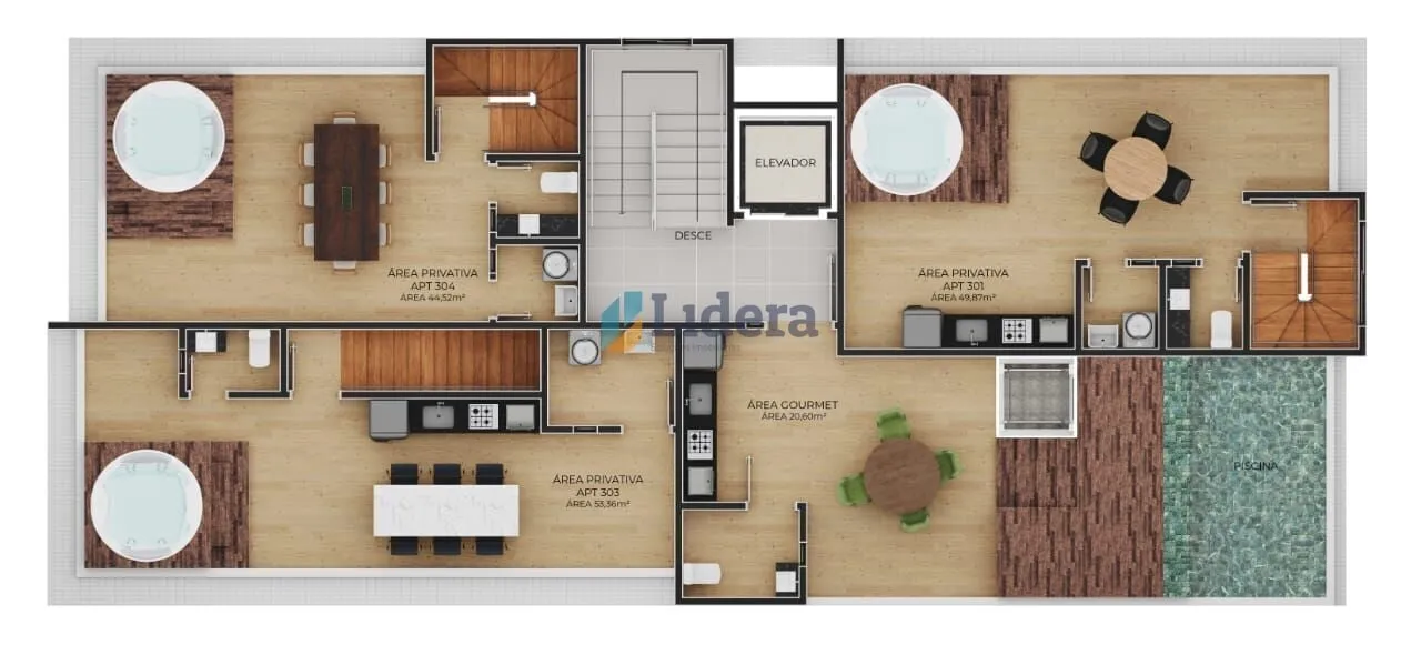 Imagem Apartamento Cobertura Duplex - 89.04m² - 2 quartos - 1 suíte - Jardim Oceania, João Pessoa/PB