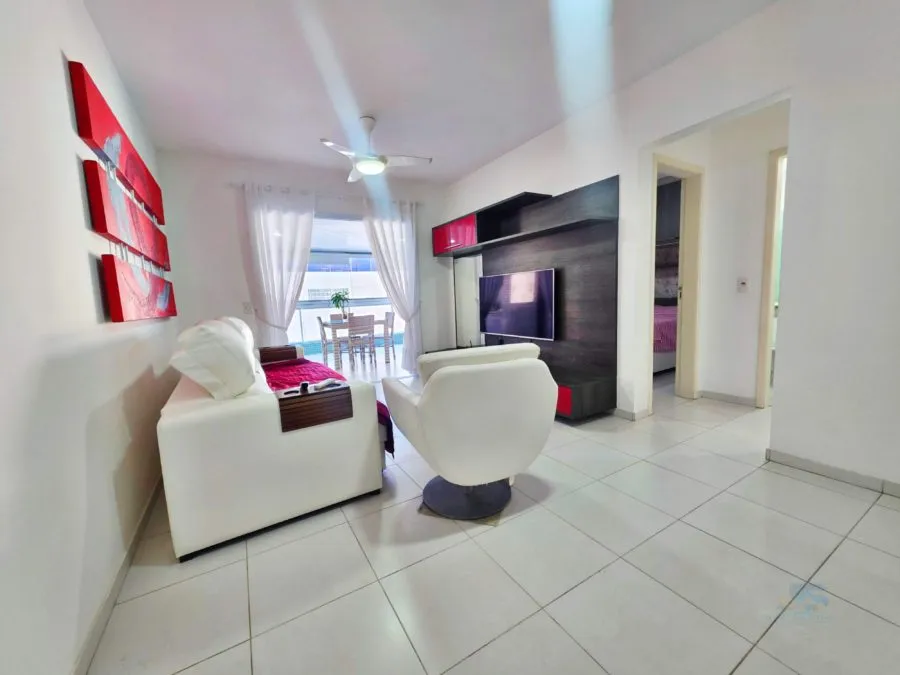 Imagem Aluga Apartamento sofistacado - Frente ao Mar com 90m² | 2 Dormitórios | 2Vagas de garagem + varanda gourmet vista mar