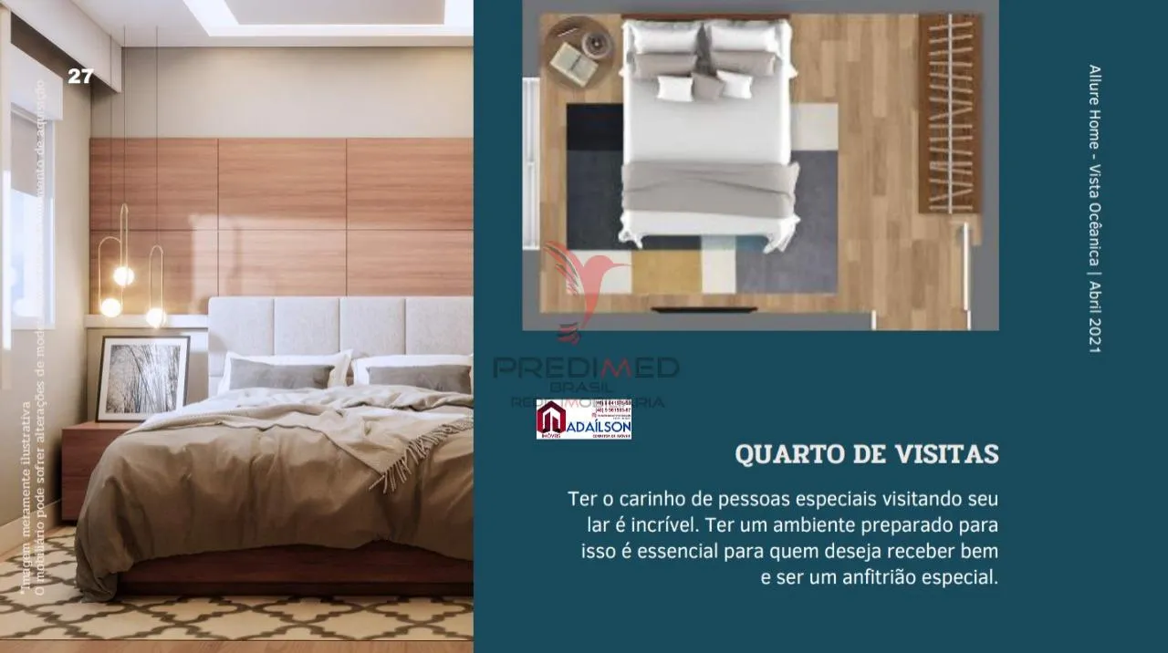 Imagem Allure Home Residence Apto 2 dorm com um suíte Barreiros - São José/SC