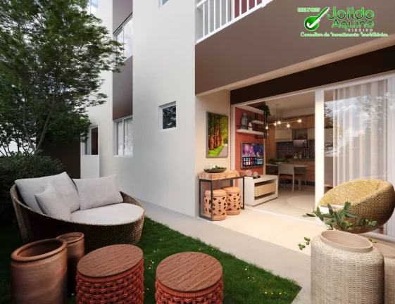 Imagem Um condomínio de alto padrão com apartamentos de 2 e 3 quartos, todos com..