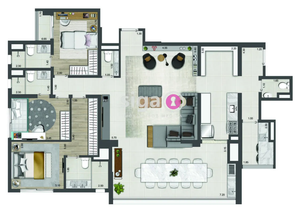 Imagem Apartamento para venda Vila Leopoldina 03 suítes, São Paulo - SP