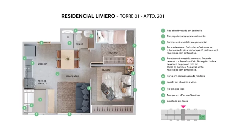 Imagem RESIDENCIAL LIVIERO - MRV - Apto 32,42 a 53,33m², no Sacomã, com acesso fácil à Rodovia Anchieta!