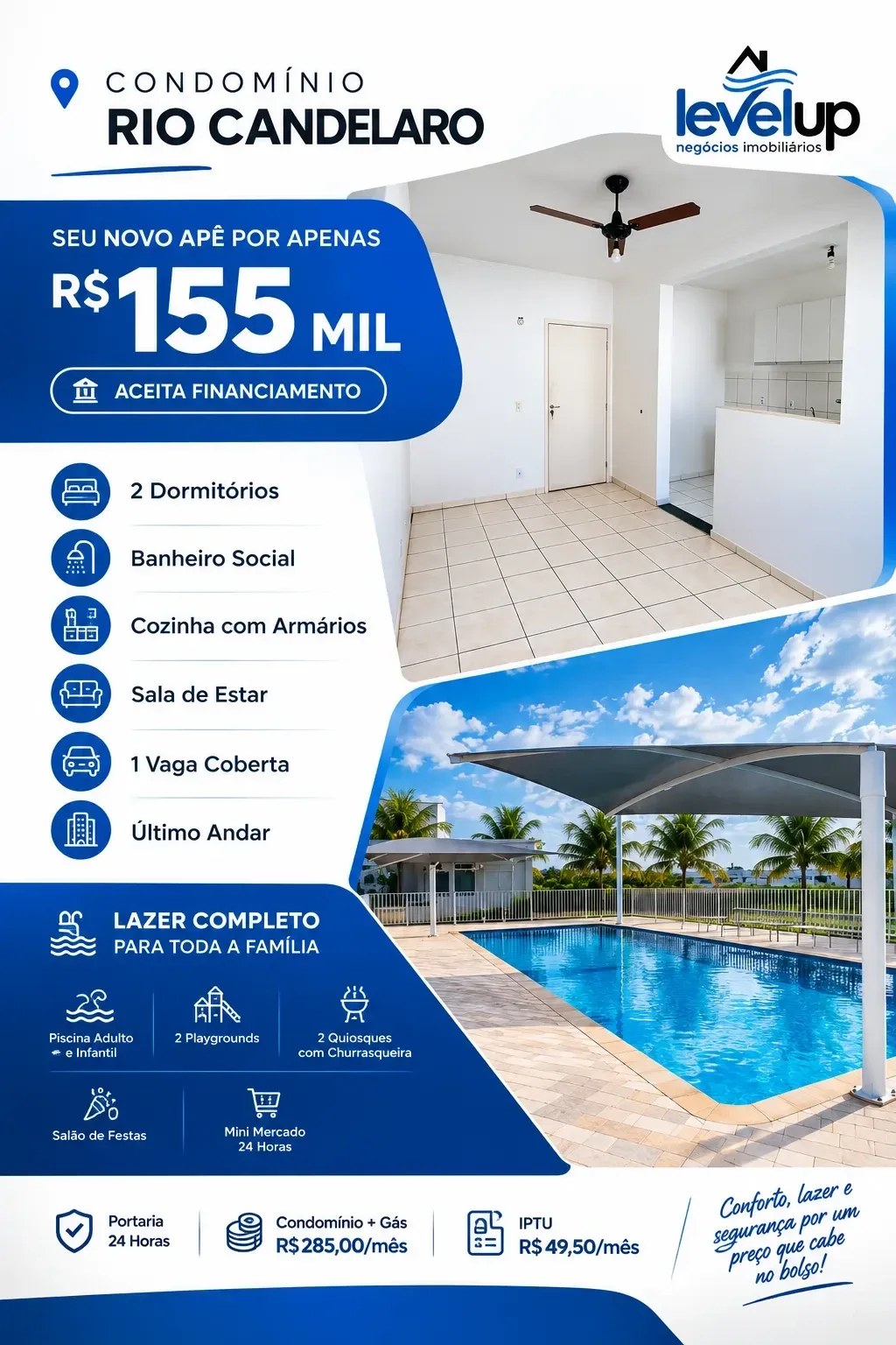 Foto do imóvel Apartamento com 2 Quartos à Venda, 46 m² em Rios di Itália, São José do Rio Preto - SP