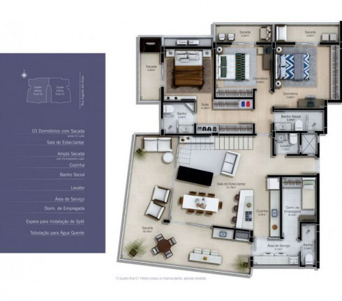 Imagem Apartamento com 3 Quartos à Venda, 318 m² em Pio Corrêa - Criciúma