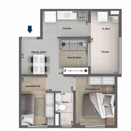 Imagem Apartamento com 2 Quartos à Venda, 40 m² em Jaguaré - São Paulo