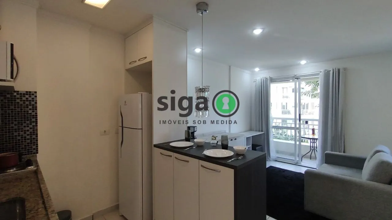 Imagem Studio mobibiliado de 33m², locação por R$ 3.197,00 - Panamby - São Paulo/SP