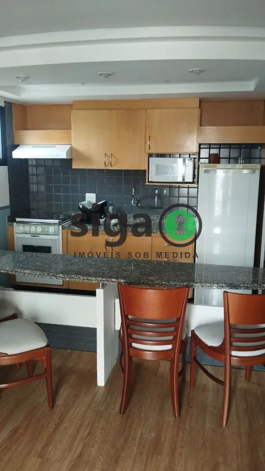 Imagem Apartamento Mobiliado em Moema com 1 Dormitório e 1 Vaga.