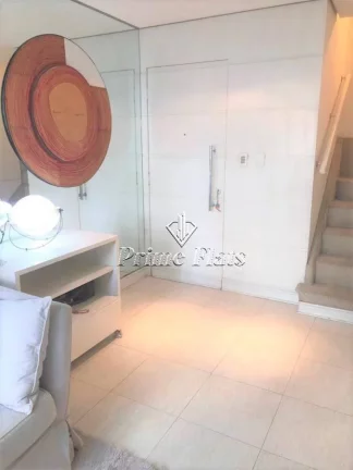 Imagem Flat disponível para venda no International Duplex Residence em Moema, com 70m², 2 dormitórios e 1 vaga