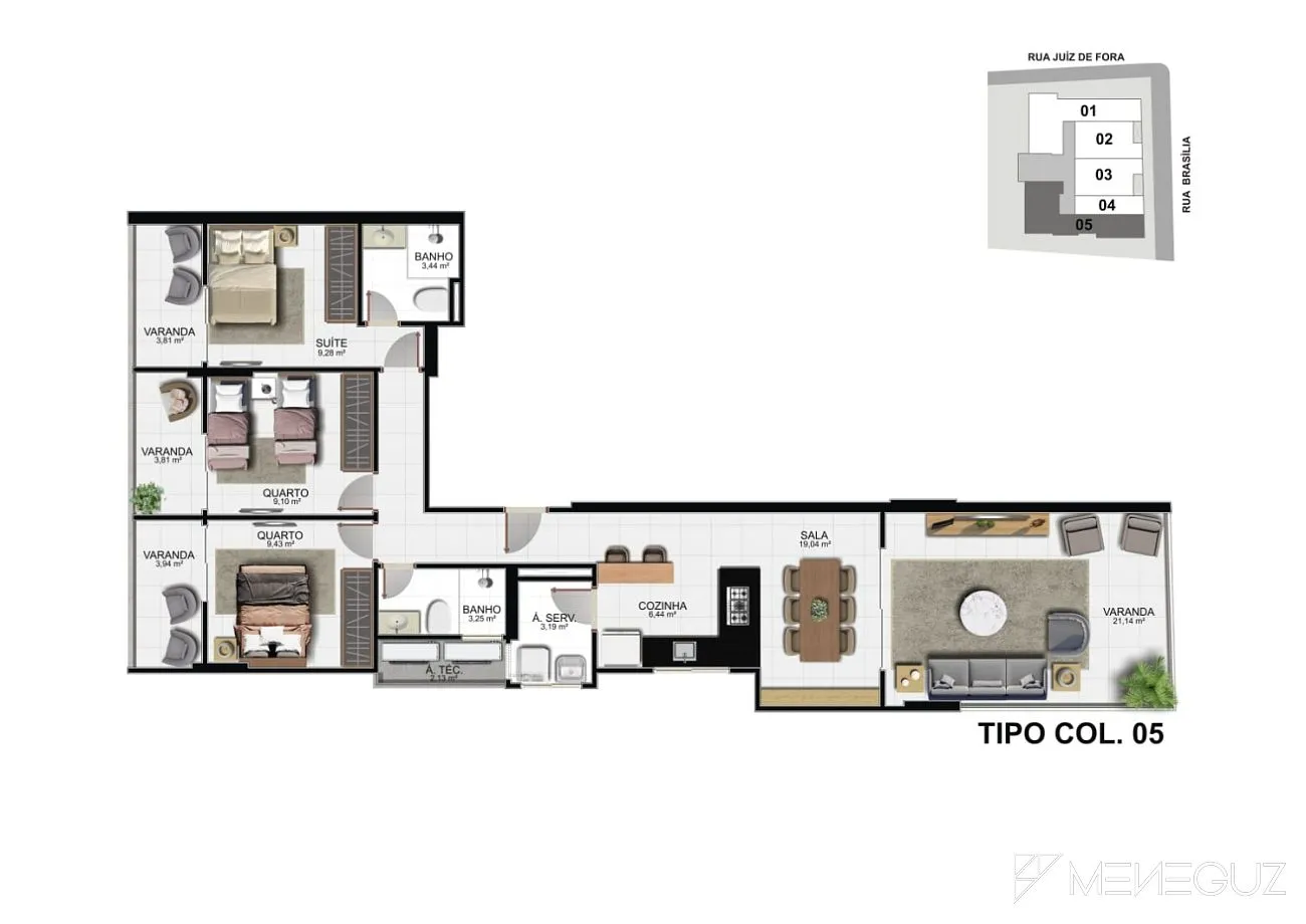 Imagem Apartamento 3 quartos a venda de frente total mar, parcelado direto