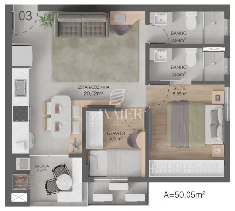 Imagem Apartamento com 2 quartos à Venda, Anita Garibaldi - Joinville