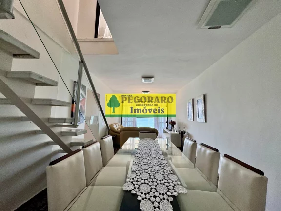 Imagem Cobertura Duplex de Luxo com Vista Exclusiva para o Mar em Martim de Sá, Caraguatatuba-SP: 4 Quartos, 2 Suítes, 3 Salas, 3 Banheiros, 2 Vagas de Garagem, 197m².
