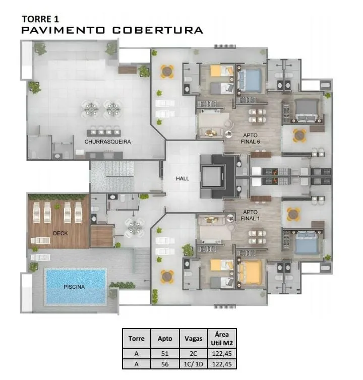 Imagem Apartamento à venda 3 Quartos, 3 Suites, 2 Vagas, 122.45M², Itaguá, Ubatuba - SP | Villa Bellagio