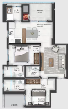 Imagem Vila Nova de Gaia - Apartamento à venda no bairro Morretes - Itapema/SC