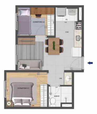 Imagem Apartamento com 2 Quartos à Venda, 40 m² em Várzea da Barra Funda - São Paulo