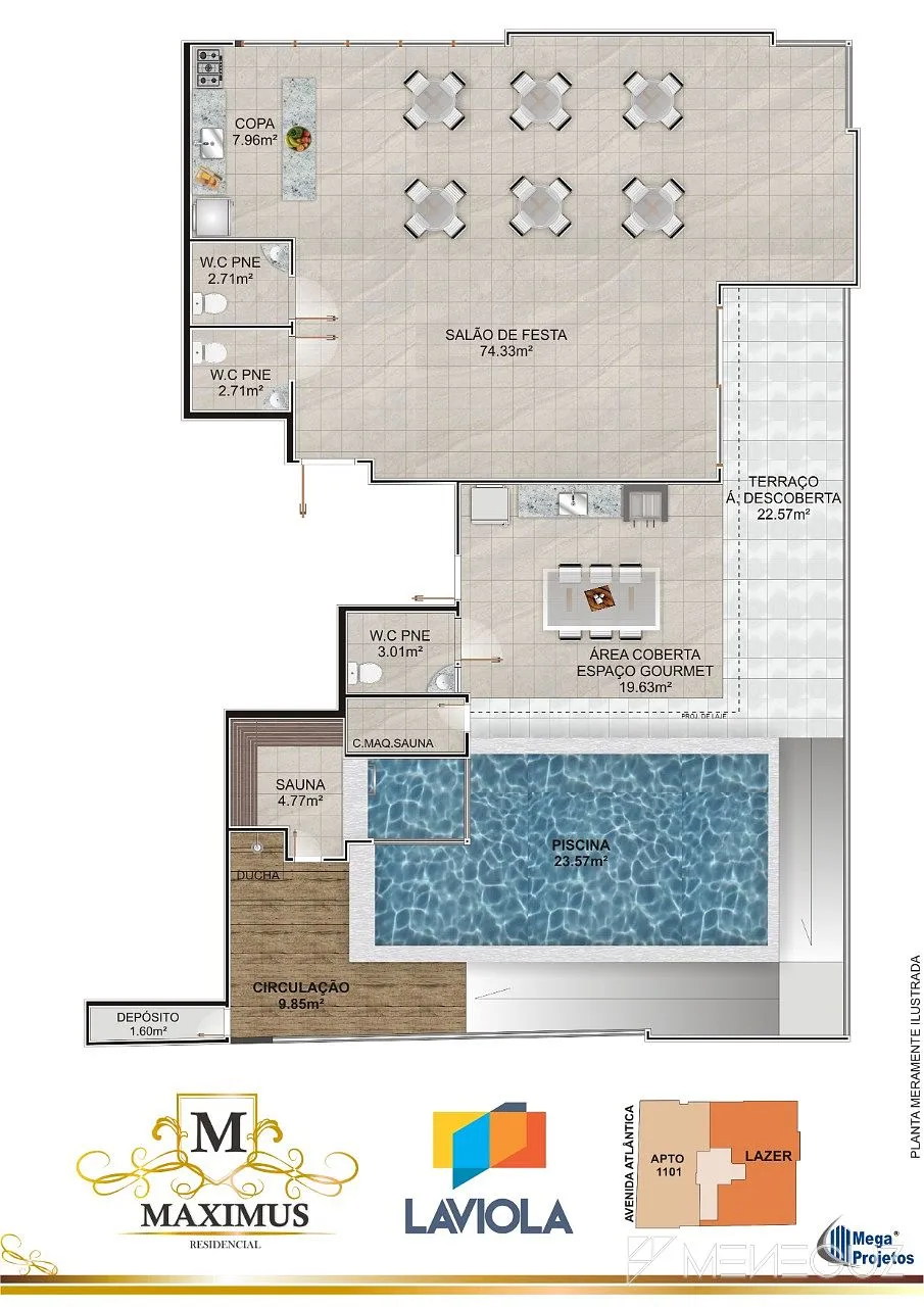 Imagem Maximus - Empreendimento com apartamentos a venda na Praia do Morro com Lazer completo