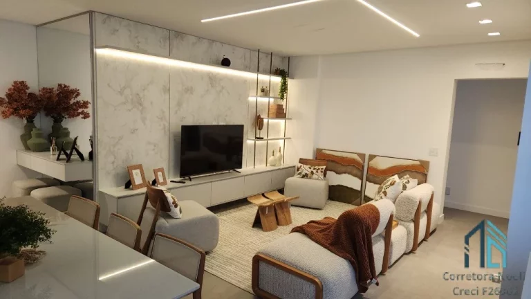 Imagem Apartamento Frente Mar, MOBILIADO e DECORADO, 03 suítes, 02 vagas, em Balneário Piçarras, SC