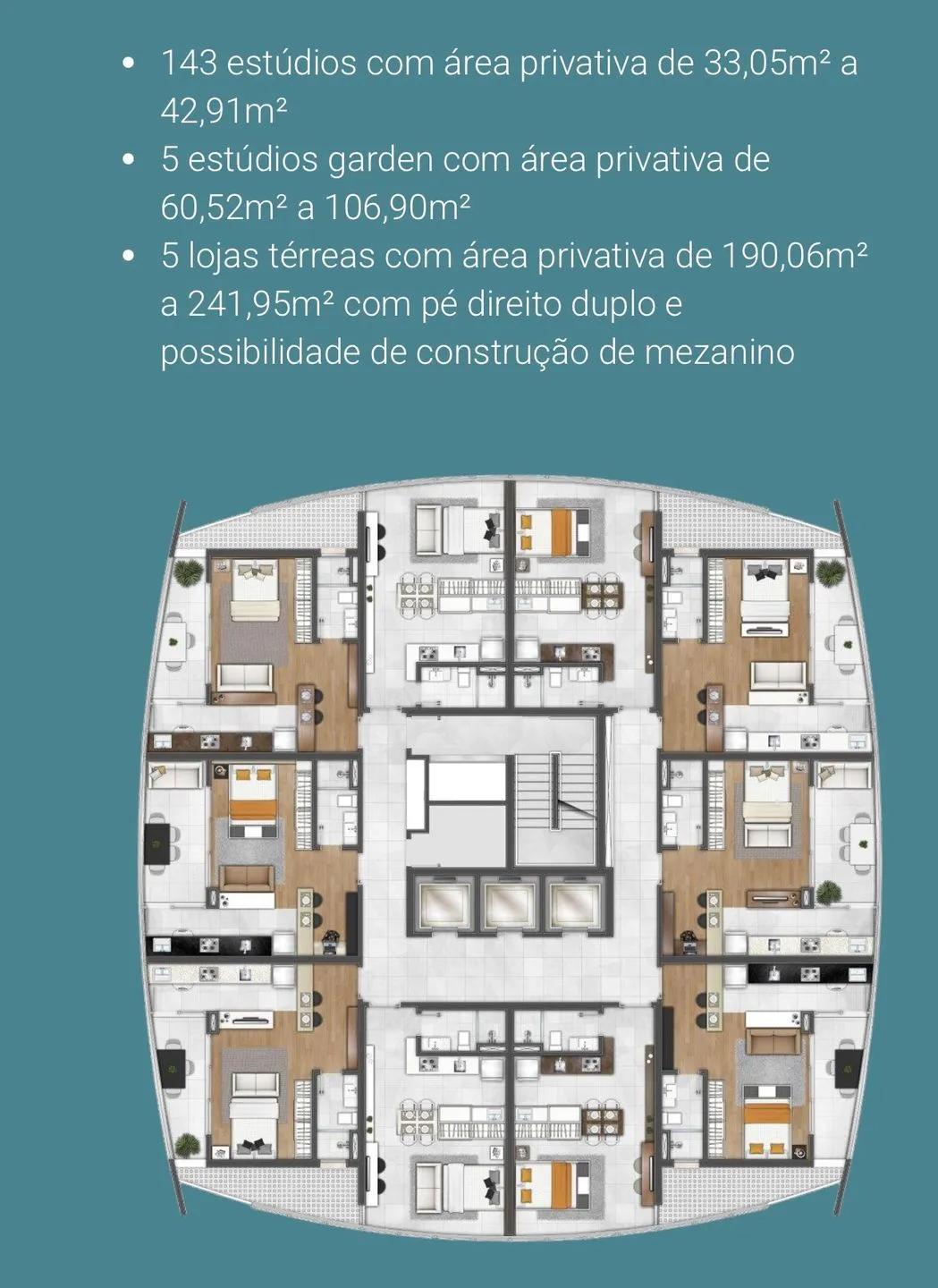 Imagem Studio à venda em Caxias do Sul, Centro, com 1 quarto, 33m2
