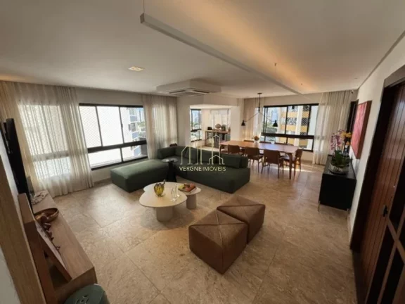 Imagem Excelente apartamento mobiliado decorado com três suítes a venda no caminho da Arvores