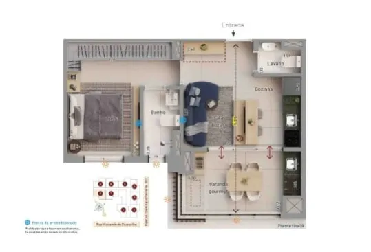 Foto do imóvel Lindo Apartamento Luxuoso de 47m² no Condomínio Vitra Nova Klabin Patriani - 5 Minutos do Metrô em VILA FIRMIANO PINTO, SÃO PAULO - SP