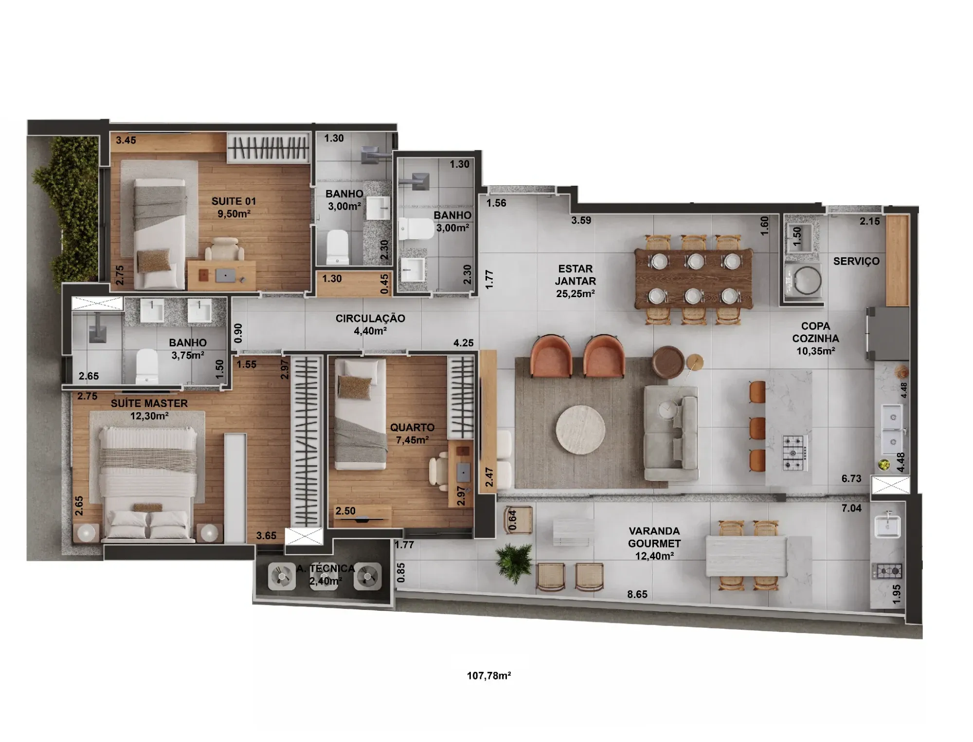 Imagem Apartamento com 3 Quartos à Venda, 108,05 m² em Adrianópolis - Manaus