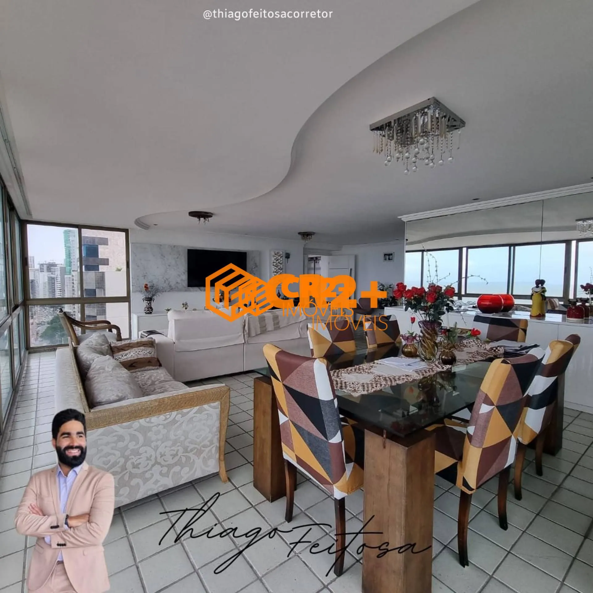 Imagem Apartamento a Venda com 04 quartos 03 suítes na Av Boa Viagem-200m²