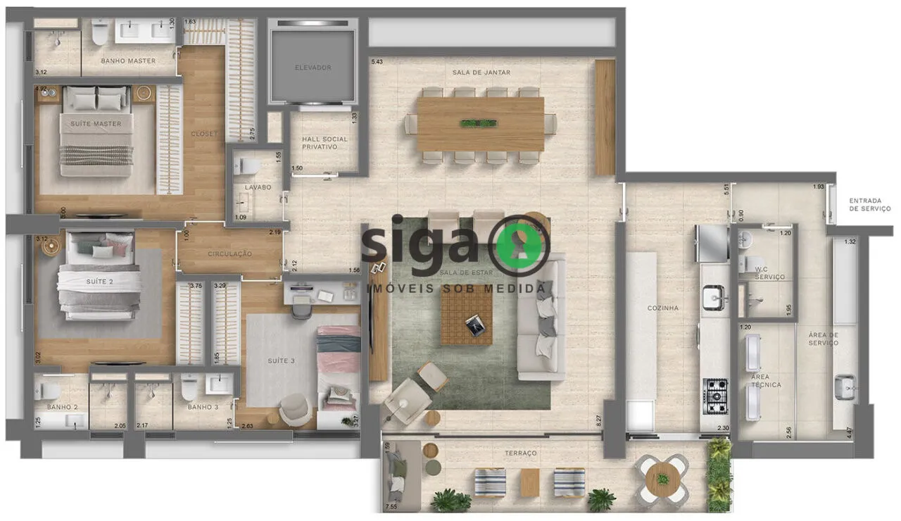 Imagem Apartamento para venda no Jardim Guedala 03 suítes, São Paulo - SP