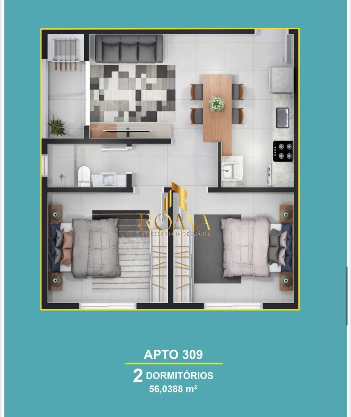 Imagem Apartamento Pronto para Morar | Móveis Planejados | Próximo à UFSM e Hospital Re