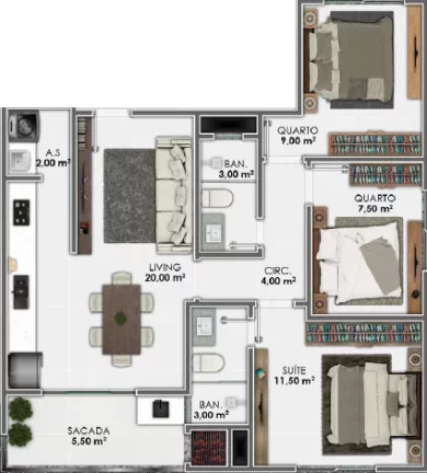 Imagem Grand View Residence - Apartamento à venda no bairro Morretes - Itapema/SC